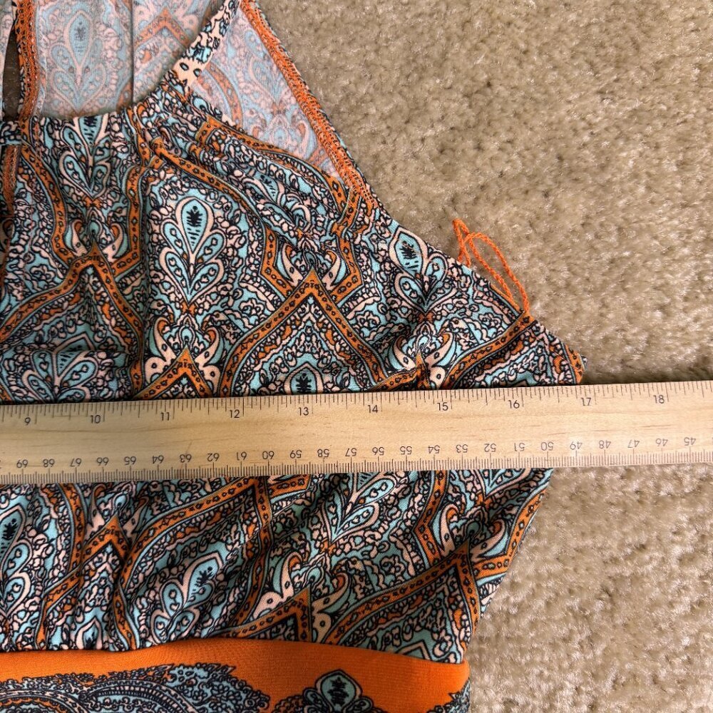 London Times Dress Womens Size 6 Multicolor Maxi Tank Boho Floral Print E435 - Picture 9 of 12